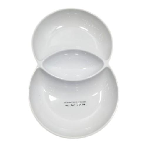 صحون ميلامين مقسم ابيض رقم R 3 W 410