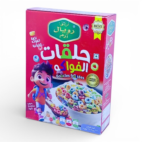 حلقات الفواكة رويال ارم نكهات متعددة 250 جرام