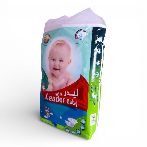 حفائظ اطفال ليدر بيبي رقم 4 كبير 50 حبة 10-18 ك