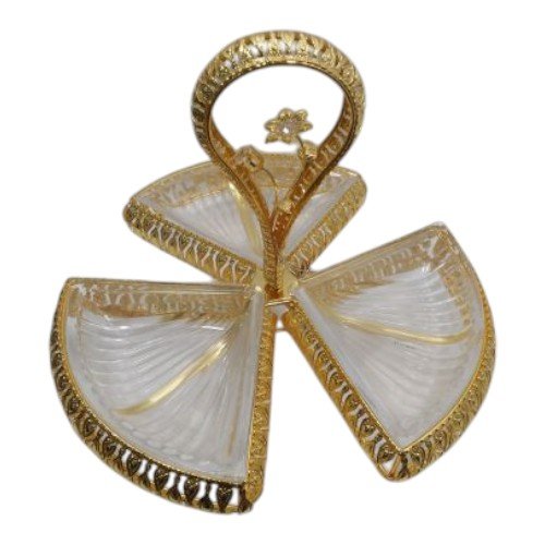 شيال حلويات 3 خانات ذهبي رقم 610445