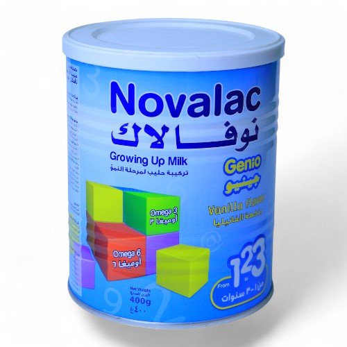 حليب نوفلاك جينيو بنكهة الفانيليا (رقم3) 400جم علبة