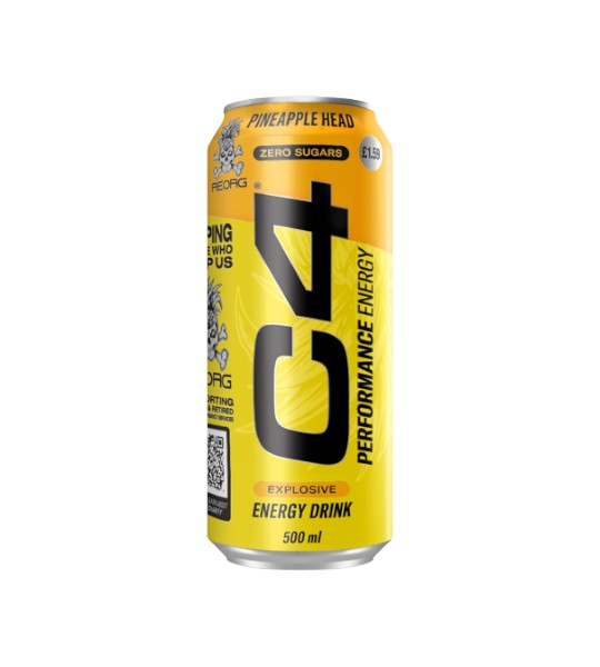 شراب الطاقة C4 انجليزي بنكهة الاناناس 500 مل