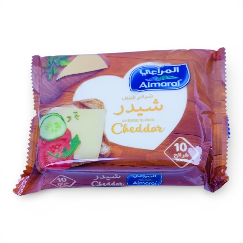 جبنة المراعي شيدر 10شرائح ×200جم باكت