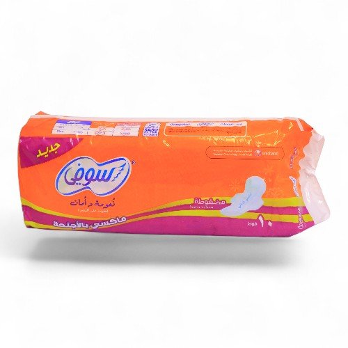 حفاظ نسائي سوفي فوط مضغوط بالاجنحه مستطيل مقاس 29سم 10حبة