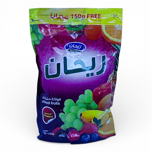 مسحوق شراب بودر ريحان بالفواكة المشكلة750جم+150جم مجانا