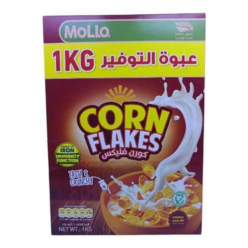 رقائق الذرة  كورن فلكس مولو بالحبوب الكاملة 1 كجم