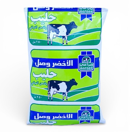 حليب بقري اخضر 250 مل كيس