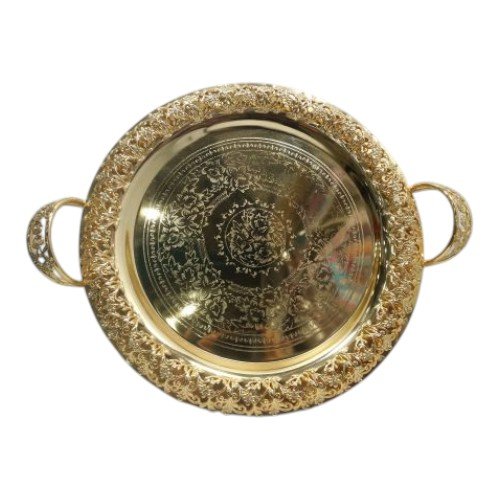 صحون تقديم الجهوري مدور وسط ذهبي G6274M