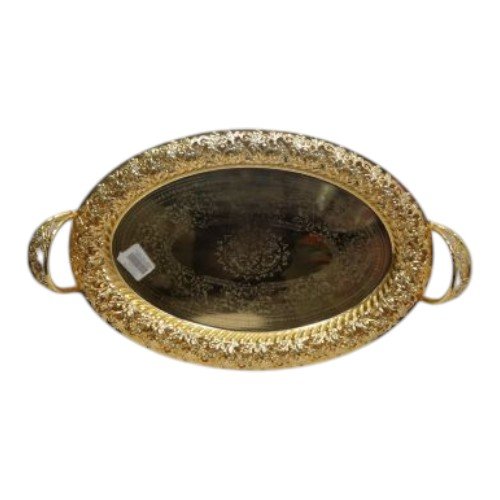 صحون تقديم الجهوري بيضاوي وسط ذهبي G6276M