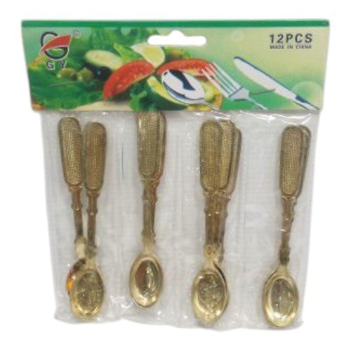 ملاعق سكري 12 حبة ذهبي طقم رقم 482