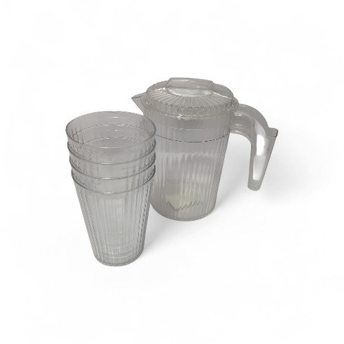 جاكات بلاستيك زجاجي مقلم مع الكاسات رقم 116-89440