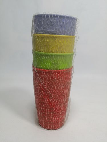 طقم كاسات بلاستيك 4حبة 9086