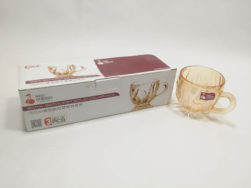 اكواب شاي زجاج بيد رد شيري ذهبي ط3 ZB44B-HP ك×24طقم 35/425