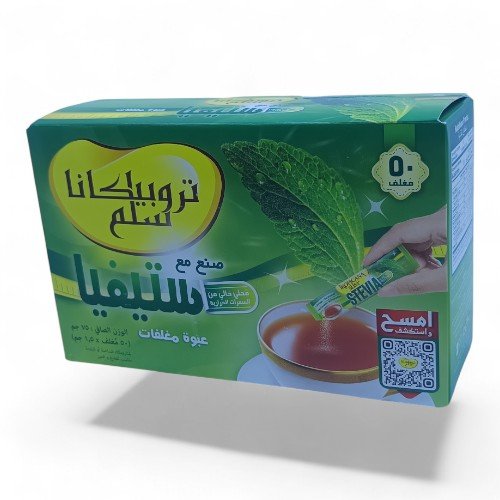 محلي سكر تروبيكانا سلم ستيفيا  50كيس × 1.5 جم