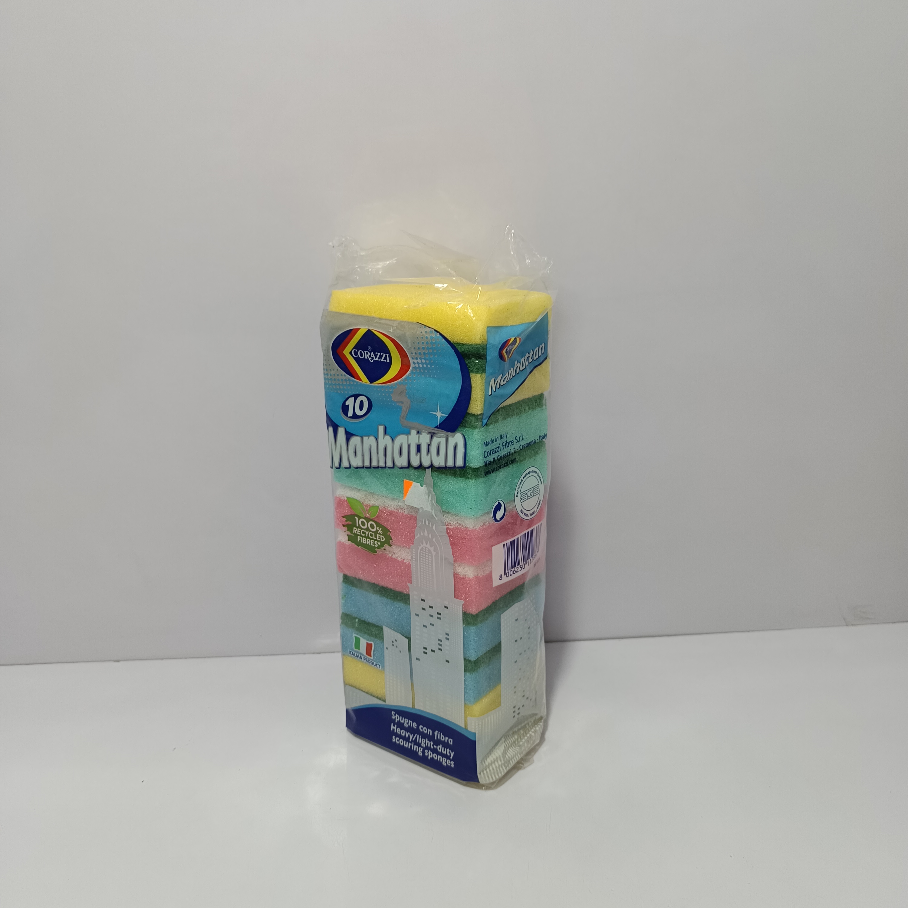 شدة اسفنج تنظيف صحون جهتين  مين هاتان 10 حبات XR815